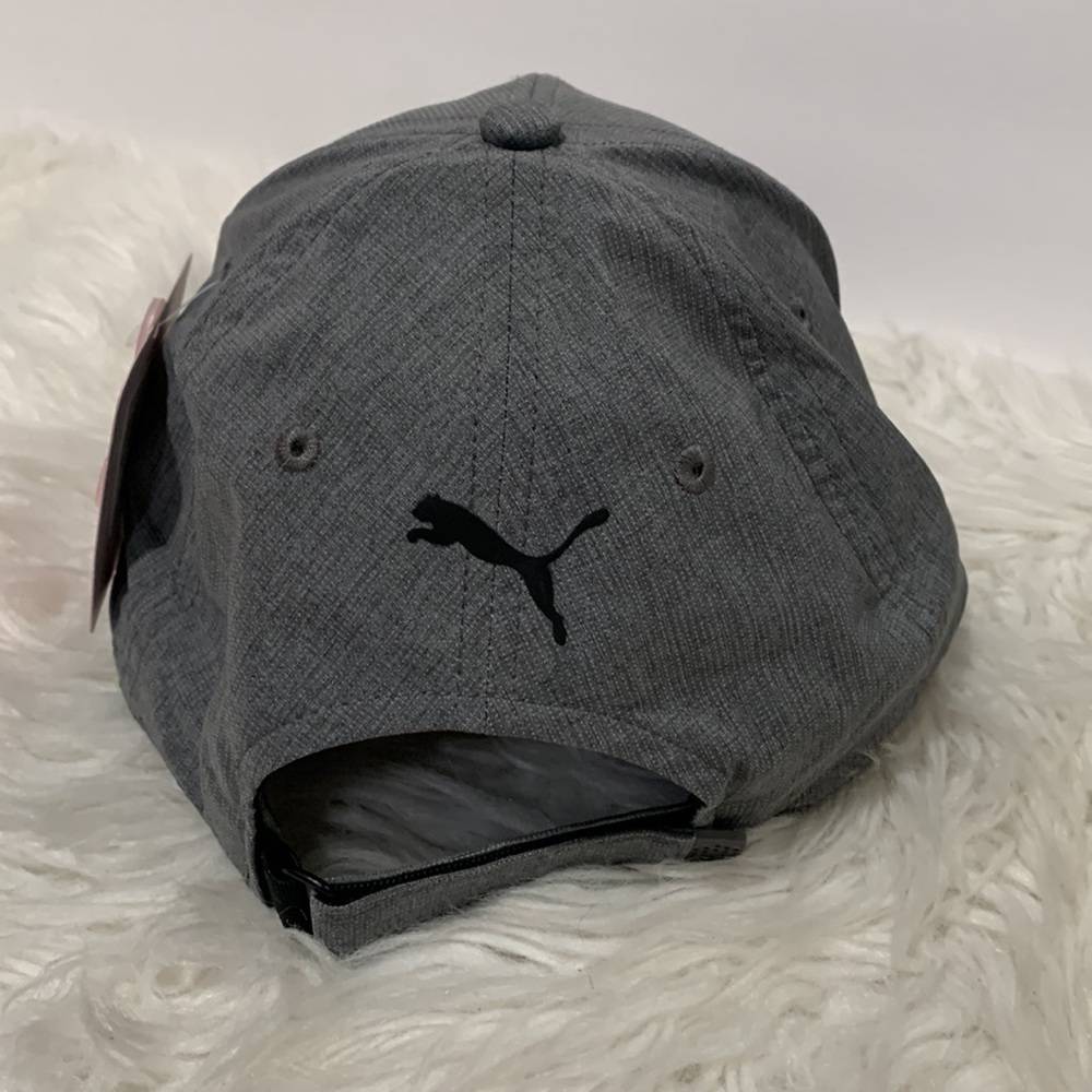 PUMA Gray Hat Black Mercedes Benz Embroidered logo Hat Adjustable Fit Men’s O/S - Picture 4 of 10